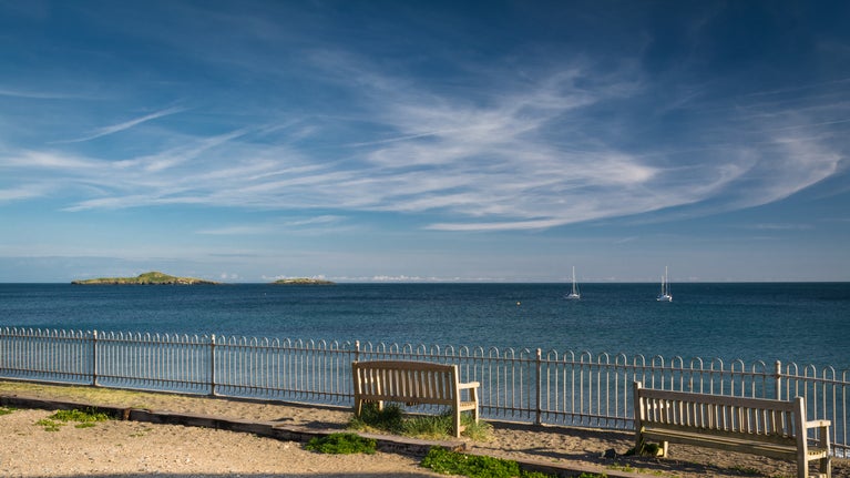 The beach by Daron, Enlli, Hywyn and Meudwy in Aberdaron, Gwynedd